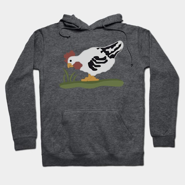 Chicken Pecking at the Ground Hoodie by Slightly Unhinged